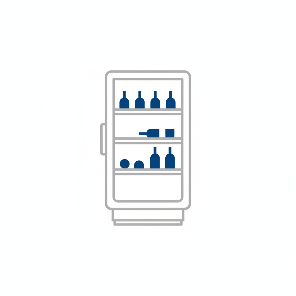 Wine refrigerator icon